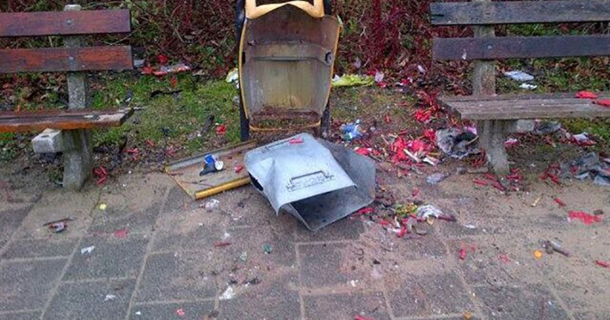 Openbare prullenbakken straks tijdelijk gesloten uit voorzorg tegen vuurwerkvandalisme