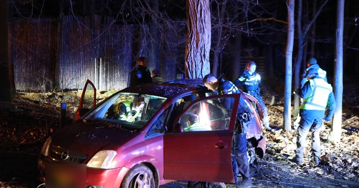 Automobilist gecrasht tegen boom na controle in Apeldoorn