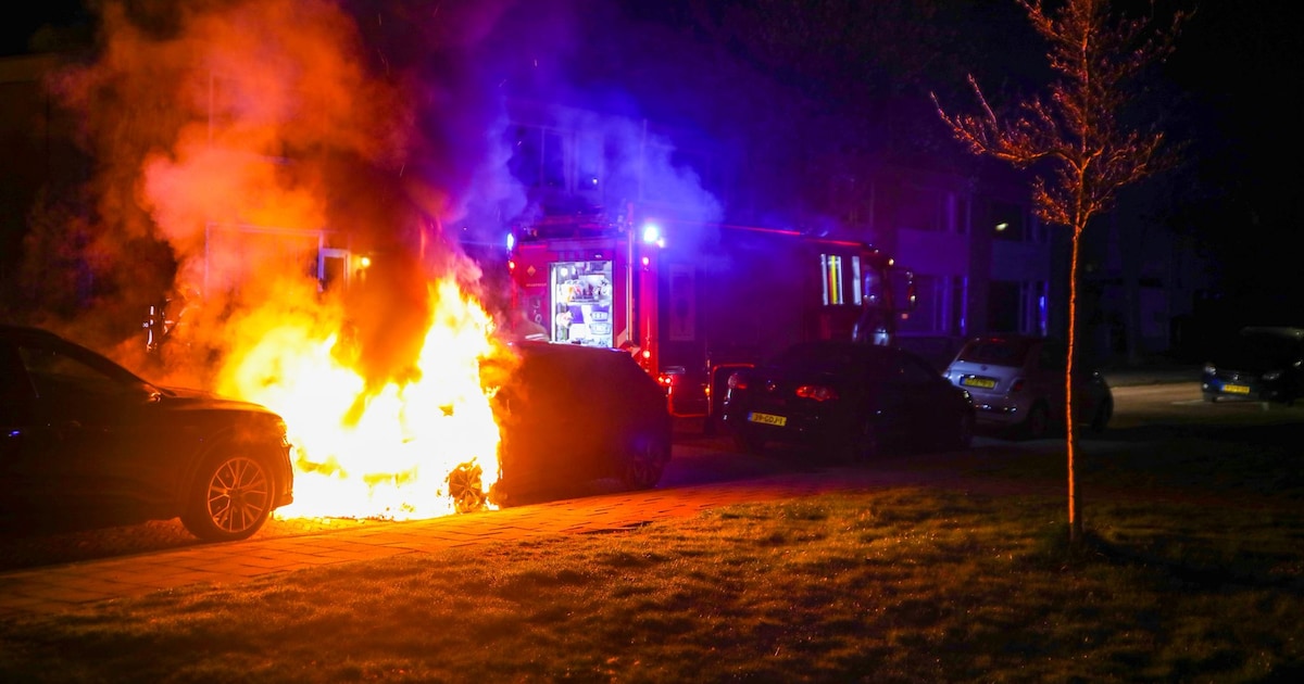 Geparkeerde auto gaat in vlammen op in Apeldoorn