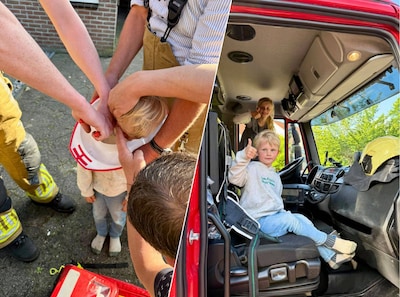 Bijzondere klus voor brandweer Vriezenveen: Ezra (4) bevrijd uit wc-bril