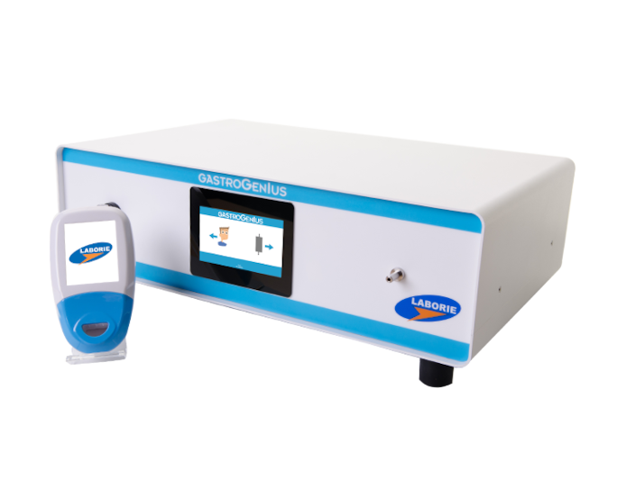 Twee bekende producten van Laborie:  HydroGenius, een draagbare waterstofademmonitor, en de GastroGenius, een draagbare ademmonitor voor gecombineerde meting van methaan, waterstof en zuurstof.