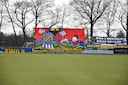 Het spandoek van BWO 9 bij de Hengelose derby BWO - Achilles'12.