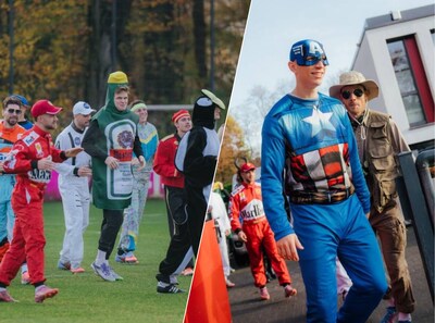 Van Formule 1-coureurs en superhelden tot een fles Jägermeister: Duitse voetbalclub viert carnaval op training