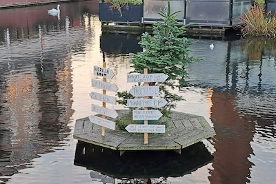 Gespot in Almelo: naast Kreta staat dit zielige kerstboompje