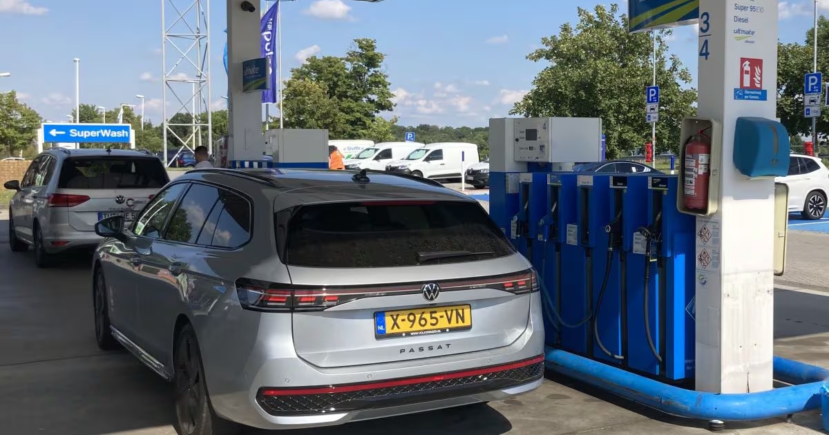 Duitsers hebben een andere benzine dan wij en die is nog het populairst ...