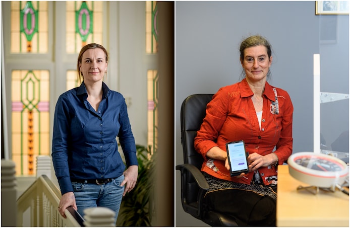 Links: Huisarts Marieke Nijhof. Rechts: Huisarts Bettina van Steenis.