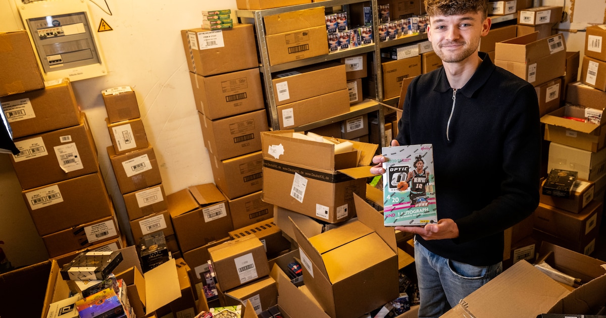 Steffen (25) begon met het verkopen van verzamelkaarten vanuit zijn slaapkamer, nu heeft hij een mil