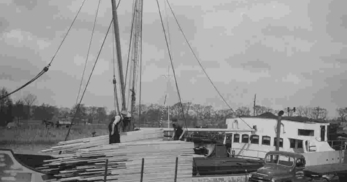 Toen in Almelo: hout kwam vroeger met de boot naar Witzand