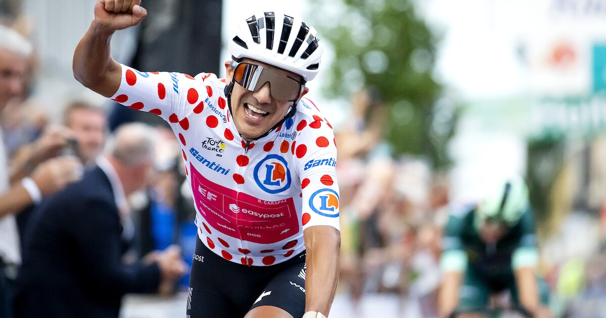 Bergkoning Richard Carapaz blijft groenetruidrager voor in Profronde van Surhuisterveen | Foto