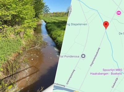 Vettige stof geloosd in beek bij Boekelo: ‘Vermoedelijk melk’
