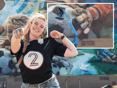 FIFA belt ineens naar Doesburg: Rosalie (26) maakt in Dallas een bizarre WK-muurschildering, maar heeft ’m zelf nog niet eens gezien