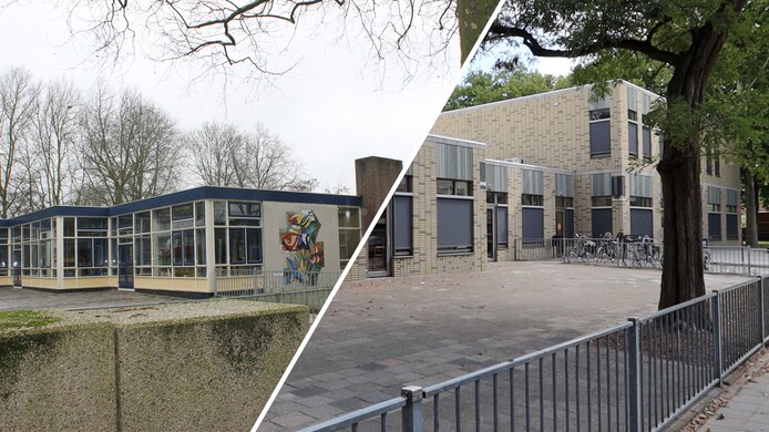 De Schakel Vlaardingen voor de renovatie (links) en er na (foto rechts).