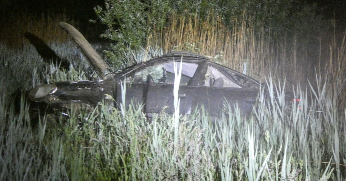 Automobilist raakt gewond na zware crash op A35 bij Wierden, auto belandt meters diep in greppel
