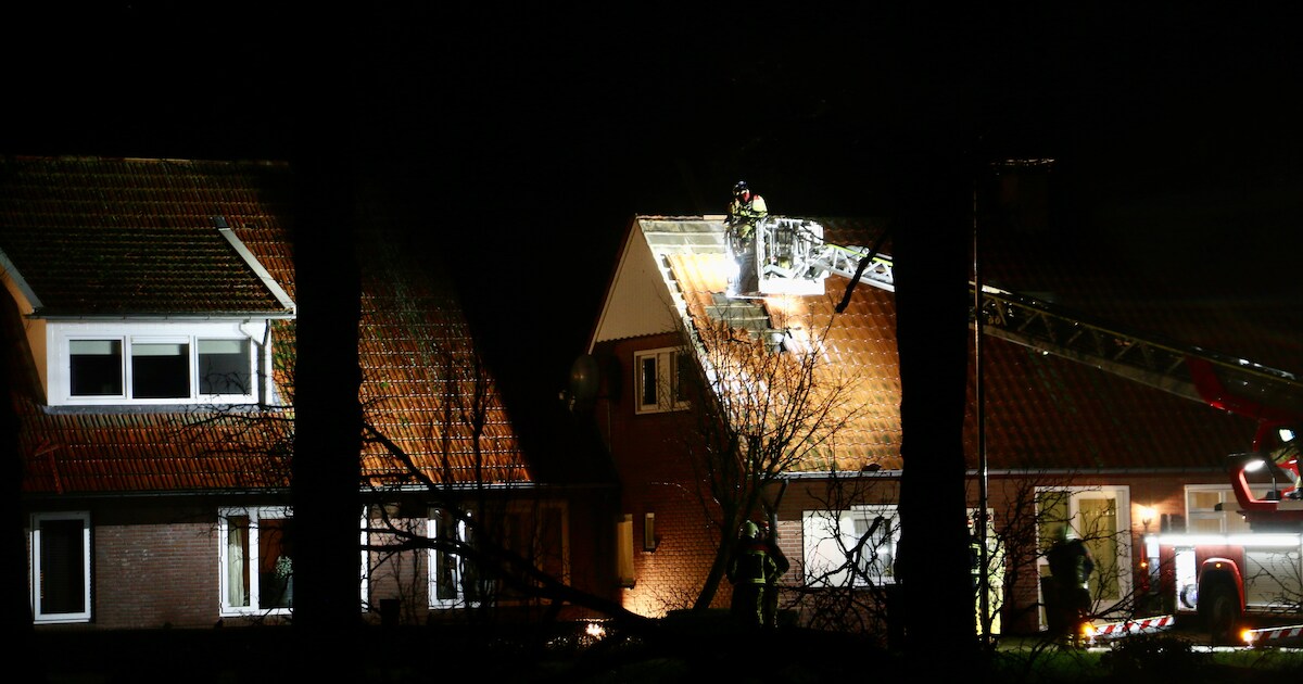 Woning in Fleringen loopt stormschade op