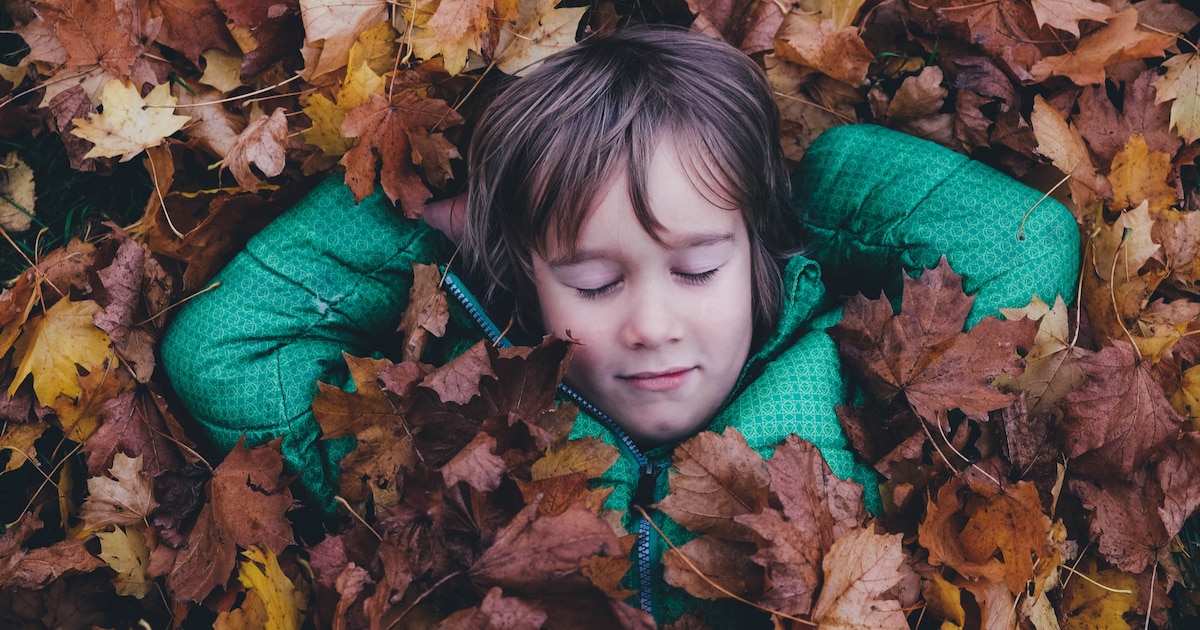 Kinderen kunnen herfstknutselen in het Dal van de Mosbeek