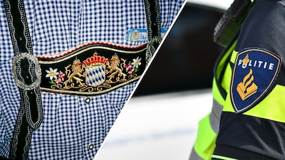 Plots zakt een man in lederhose in elkaar in een zaaltje in Bornerbroek