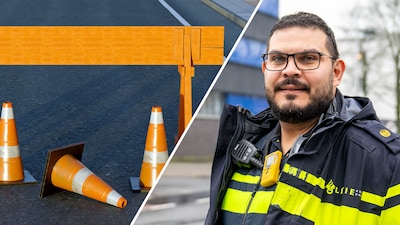 Agent Mehmet is niet snel boos, maar waag het niet om de wegafzetting te negeren