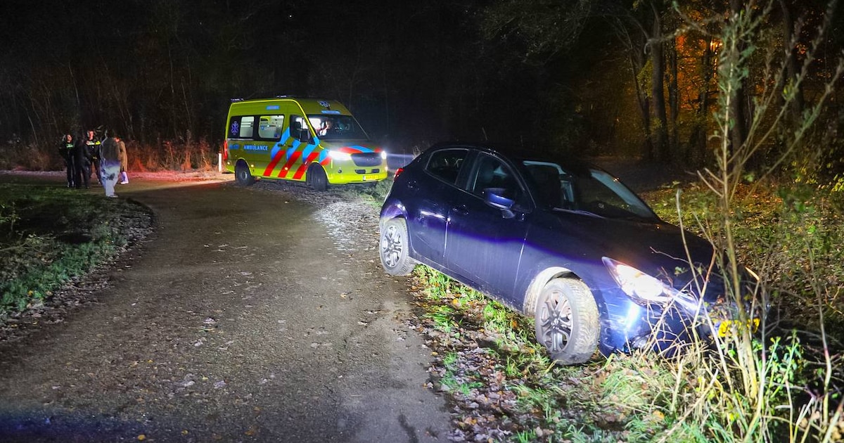 Auto raakt van de weg bij Apeldoorn, bestuurder gewond
