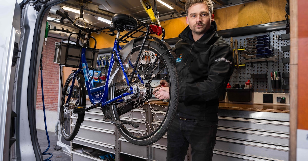 Mobiele fietsenmaker Tom viert 10-jarig jubileum: ‘Reparatie van een ...
