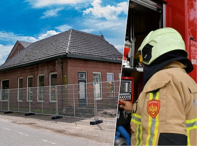 Brand verwoest voormalig café en zalencentrum, pand met kraan uit elkaar getrokken