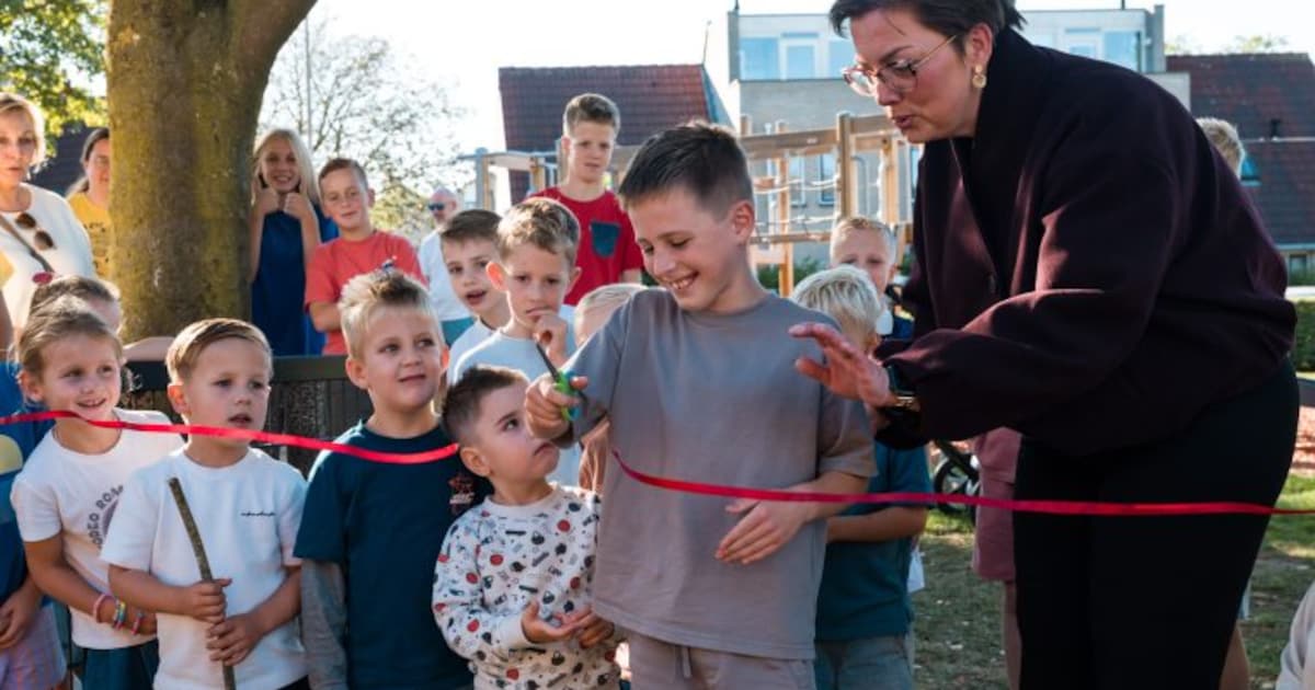 Vernieuwde en groenere speeltuin Wanyngveld in Goor feestelijk geopend
